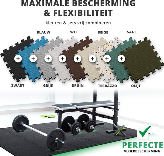 Tapis de protection de sol Bemaxx, carrelages en mousse souple, tapis en mousse emboîtables - 18 pièces, tapis puzzle en mousse EVA | Tapis de Protection de sol, Set de tapis de sport puzzle , Tapis de protection de sol de Sport - Blauw