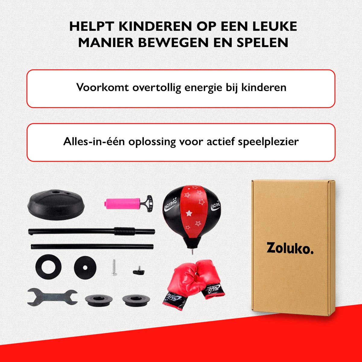 Bokszak (~13kg) incl. handschoenen