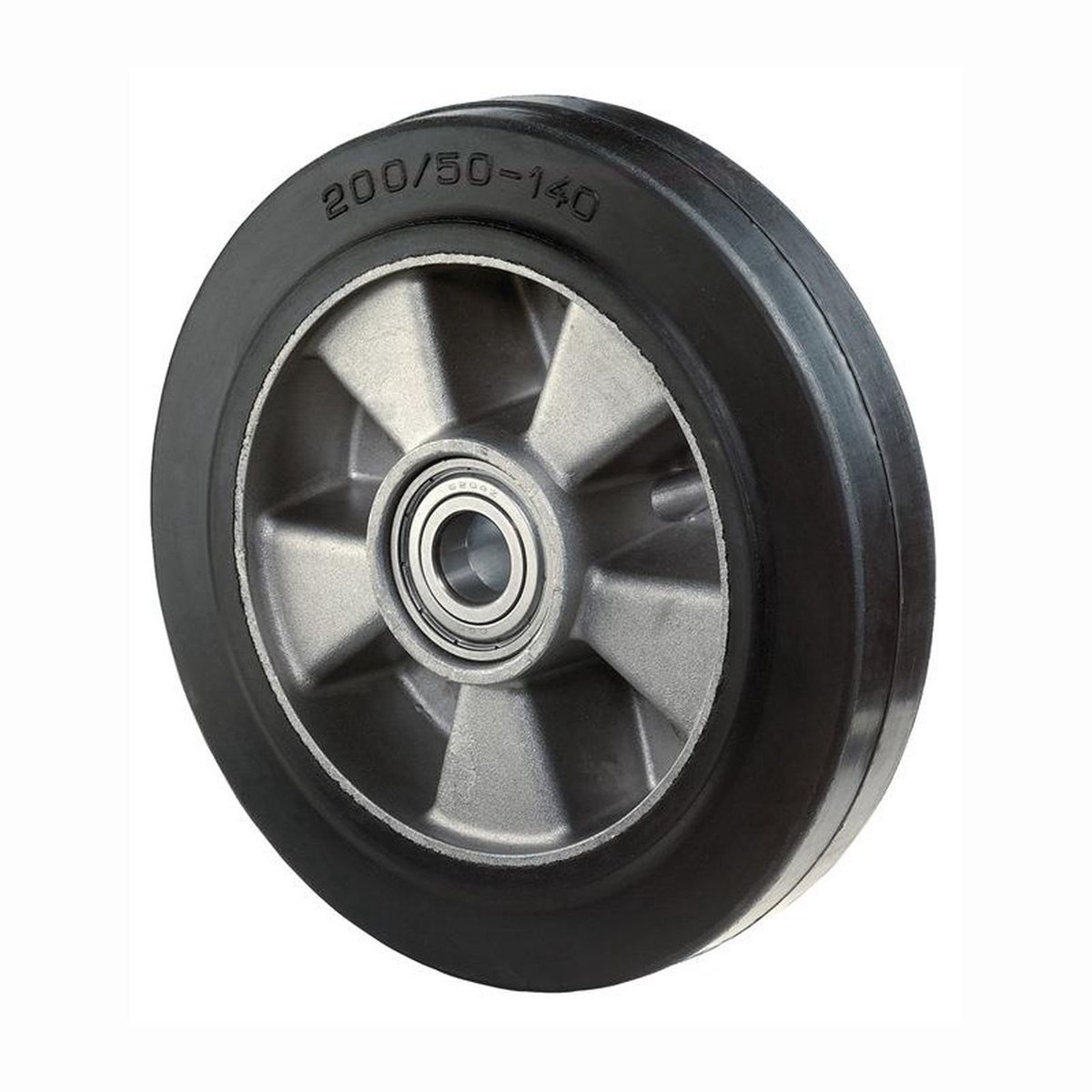 BS zwenkwielen elastisch massief rubber zwart kogellager Ø 100 mm...