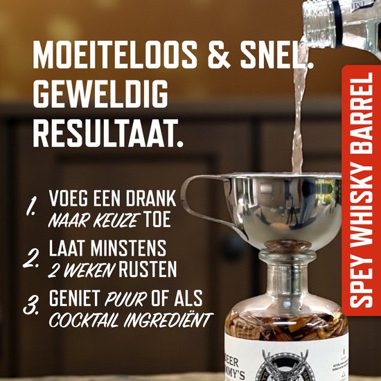 Deer Jimmy's DIY Barrel Chips - The Macallan Whisky Limited Edition - Faites mûrir votre eigen boisson avec des copeaux de bois provenant d'un tonneau de whisky usagé