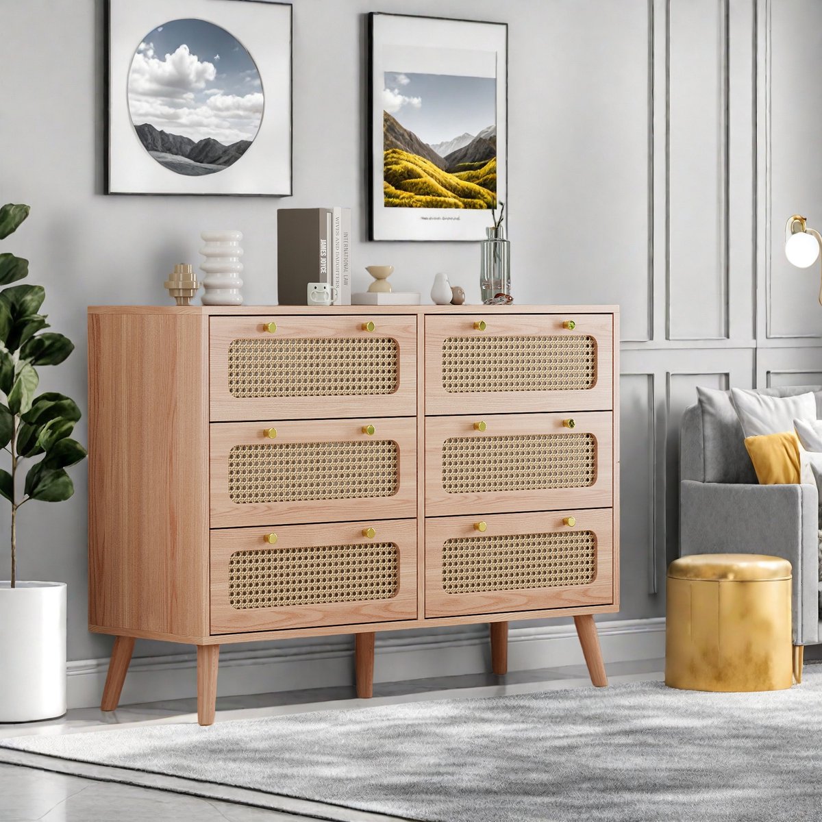 6-Ladenkast 100 cm – Functioneel Opbergmeubel voor Eetkamer – Handig & Stijlvol Eetkamermeubel