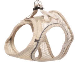 Kattenharnas - Kattentuig - Berta Beige - maat M - comfortabel - reflecterende stroken - verstelbaar