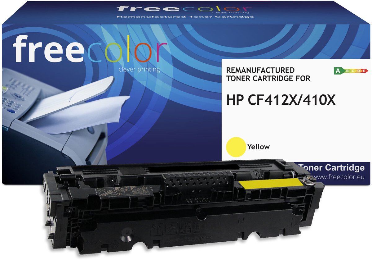 Freecolor - Vervangt HP 410X (CF412X) Toner - Geel - 5.000 pagina's - Compatible