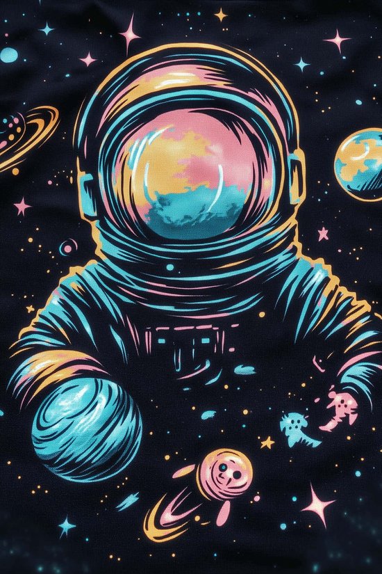 Astronaut Ruimte Poster - Space Posters - Vintage - Wanddecoratie Tienerkamer - 180 gram papier - XS5808BY - Formaat 30 x 40cm