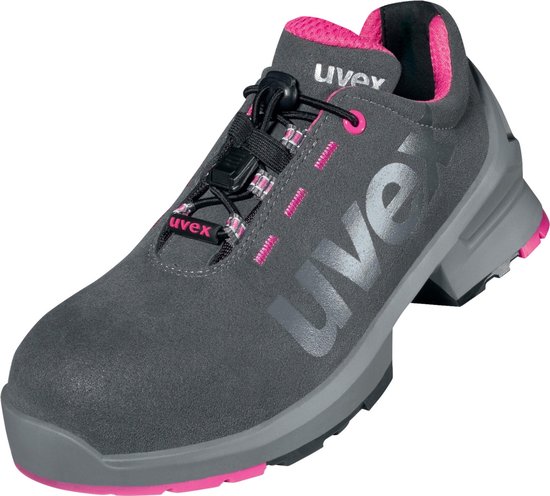 Uvex 1 Ladies Halbschuhe S2 85628 Gris, Pink (85628)-39 (Largeur 11)