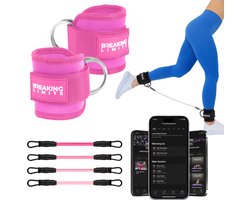 Breaking Limits Enkel Weerstandbanden Set – Resistance Band Set – Fitness Elastiek – Sport Elastiek Banden – Booty Band – Ankle Straps Bands Set – Yoga & Fitness