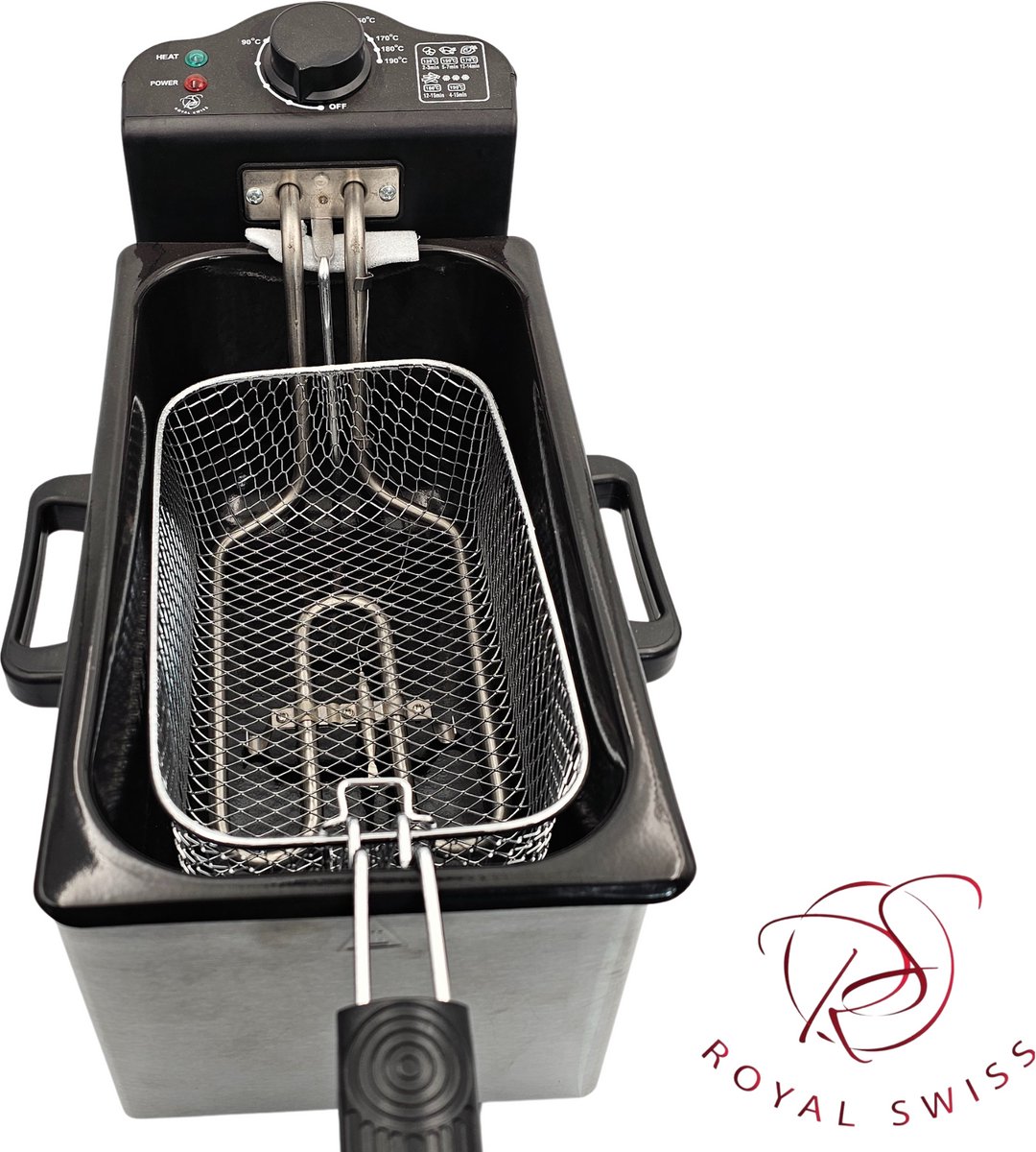 Royal Swiss - Friteuse - 3Liter - RVS - 2000 watt