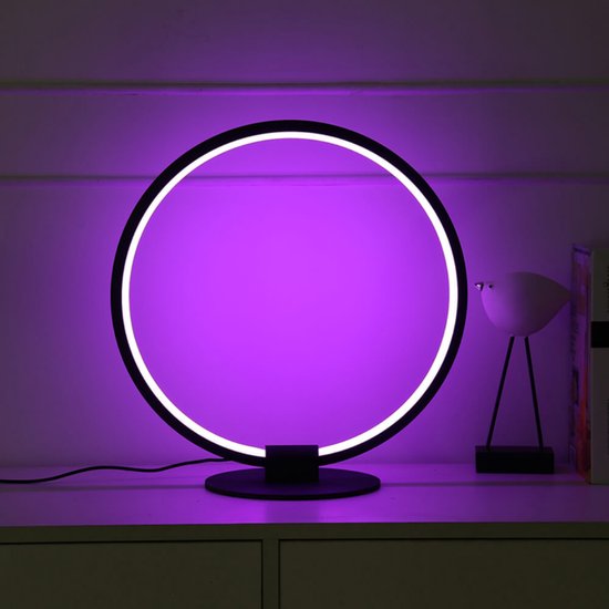 Hozard® Moderne LED RGB Lamp Z3 - Bluetooth - RGB Smart Home - Dimbare & Gekleurde Tafel Lamp - Staande Led Lampen - Zwart