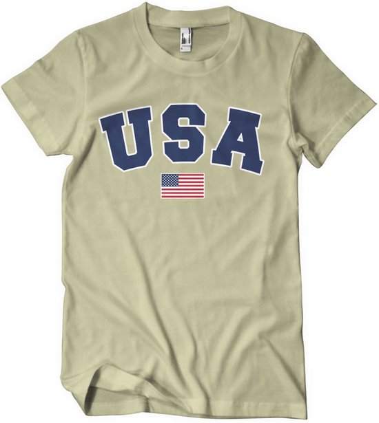 Hybris USA Varsity T-Shirt Khaki-L