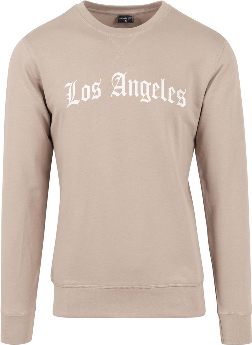Mister Tee Los Angeles Wording Crewneck sweater/trui L Geel