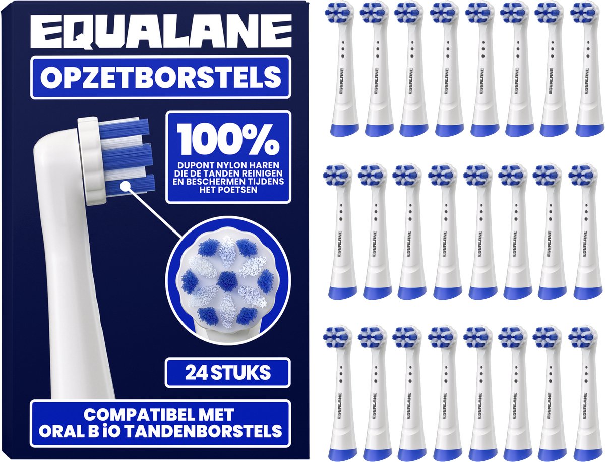 Opzetborstels geschikt voor Oral-B iO - Universele Opzetborstels - Normale Borstelharen - Wit - 24 Stuks