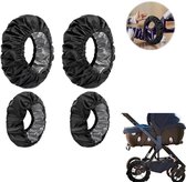 sunnybaby 10900 - wielbescherming voor kinderwagenwielen, bandenbescherming, beschermhoes/bandentassen | tot 14 inch / 35 cm diameter | 4 stuks verpakking | folie | kwaliteit: Made in Germany