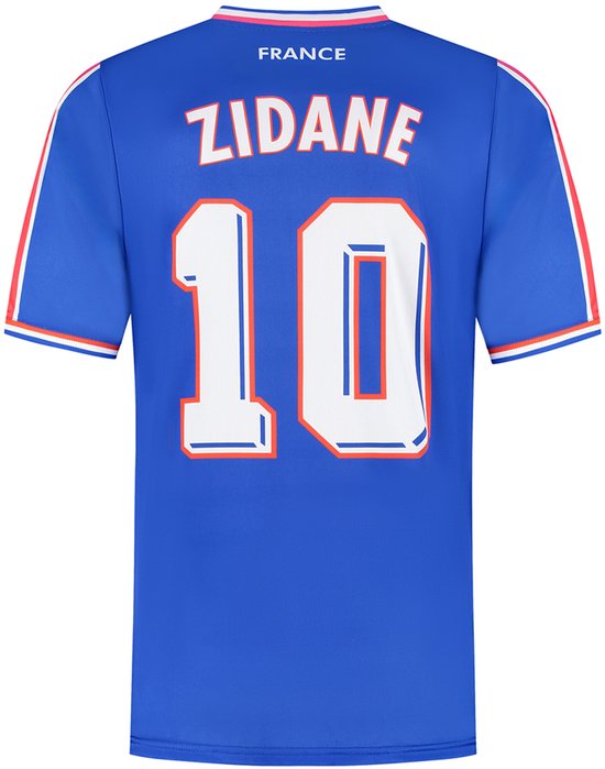 Maillot de football France Zidane - Coupe du monde 1998 - Maillots de football Enfants - Garçons et Filles - T-shirts de sport - Adultes - Hommes et femmes - L