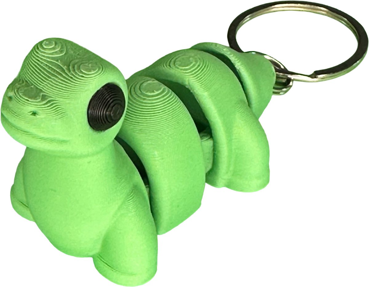 Flexi Dino groen sleutelhanger 8 cm