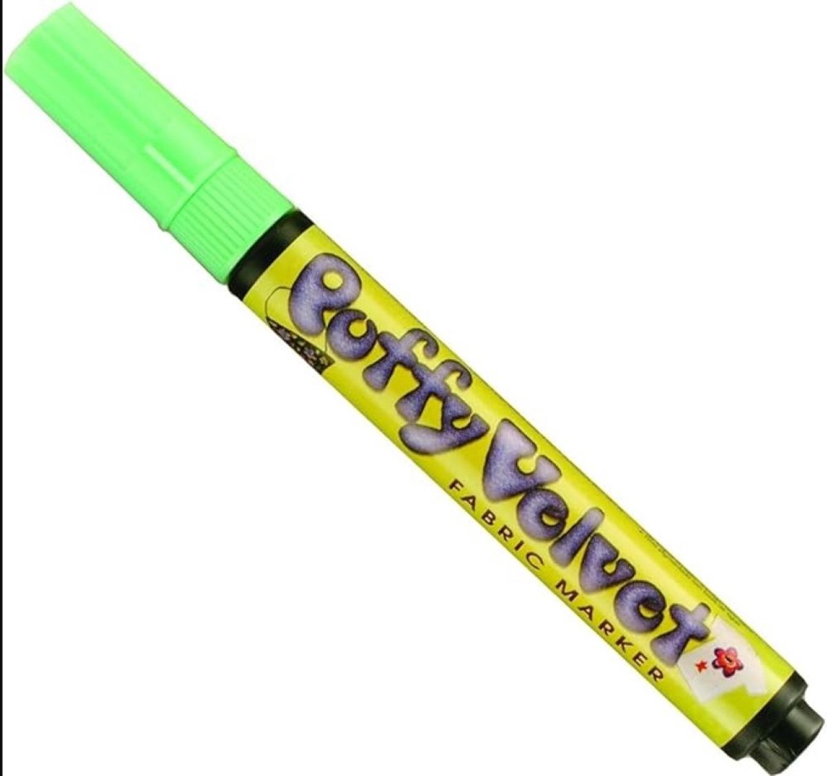 Marvy Uchida Puffy Velvet Textielstift Neon Groen