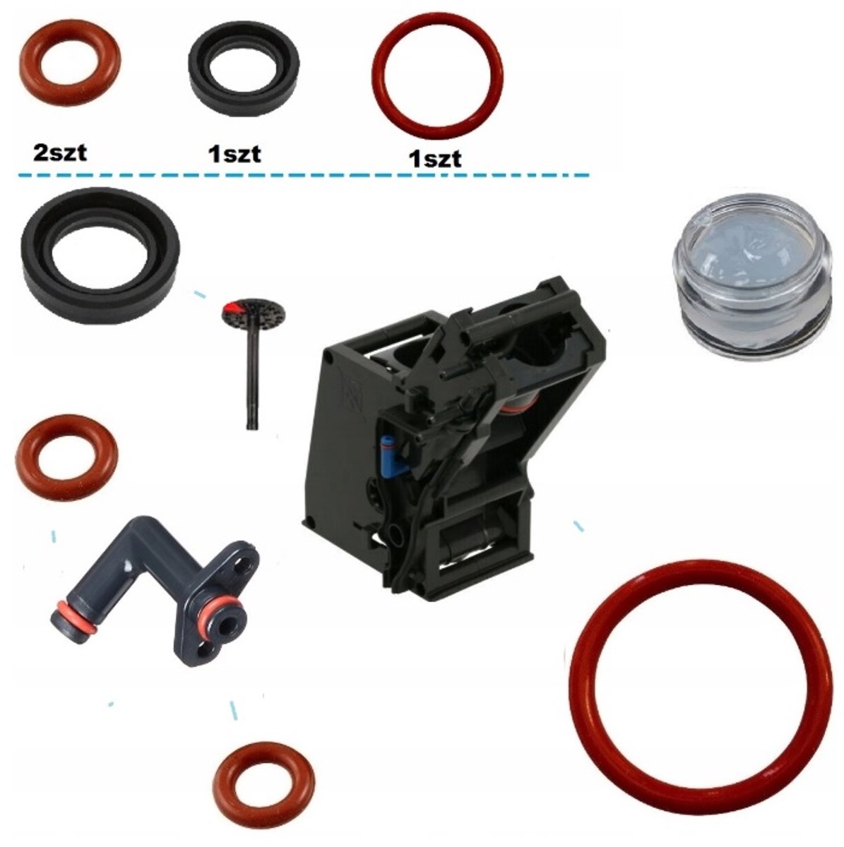 Pakkingen - reparatieset - oring - O-ring voor Siemens EQ / 5 / 6 / 7 - Vervangend product - Leveringsomvang 4 stuks afdichtingen 1 stuk smeermiddel 5 ml