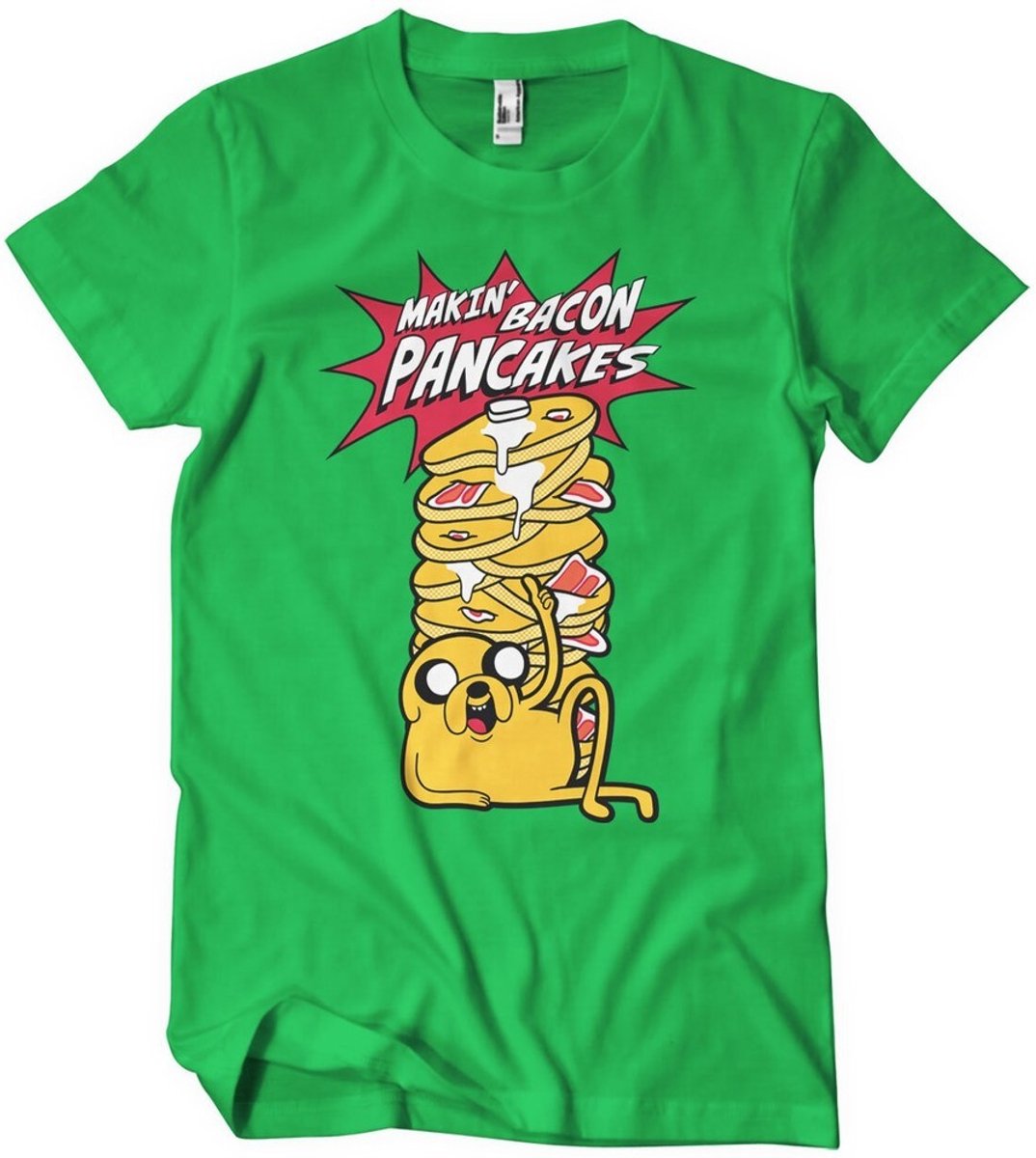 Adventure Time Makin' Bacon Pancakes T-Shirt Green-S