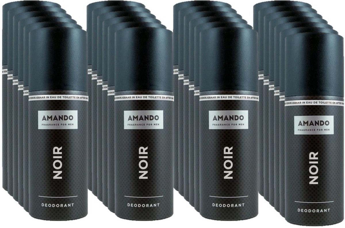 Amando Deodorant Spray Noir 150 ml - Voordeelverpakking 24 stuks