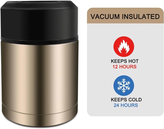 28oz soep thermoskan, roestvrijstalen thermoskan voor warm eten, thermoskan voor eten met brede opening, geïsoleerde lunchcontainer, lekvrije thermosfles