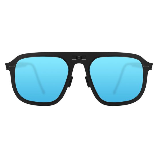ROAV VIRGIL - Opvouwbare zonnebril - Polariserend UV400 - Matte Black - Blue Mirror glazen van Merkloos — afbeelding 2
