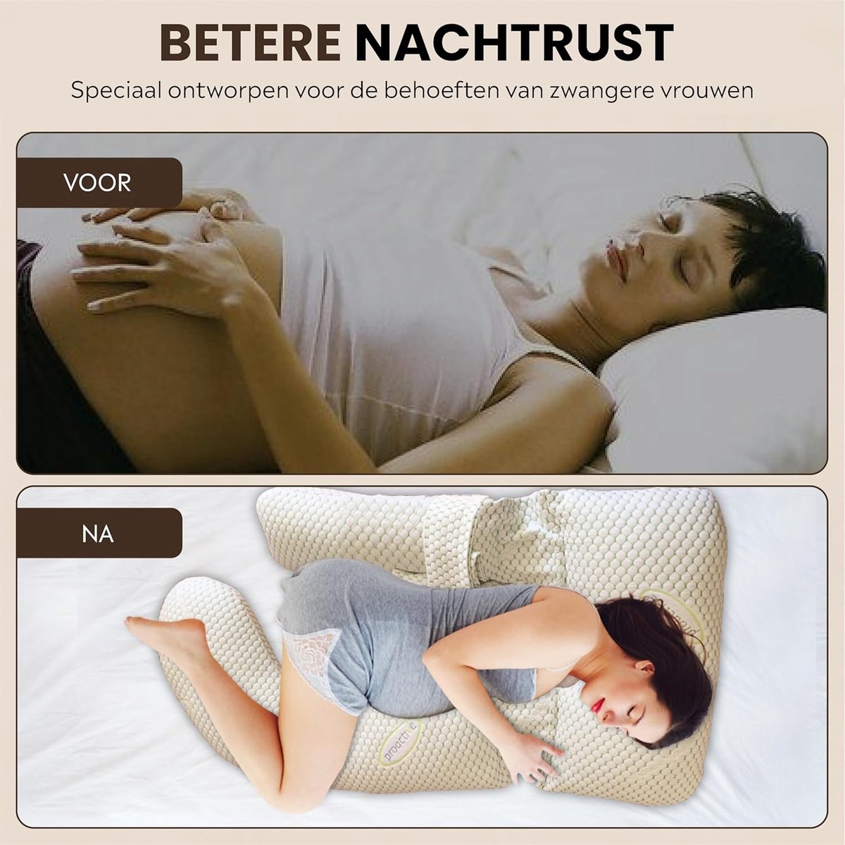 Comfortabel slapen met het Zwangerschapskussen Babette Comfortabel slapen met het Zwangerschapskussen Babette