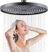 Regendouchekop - krachtige waterdruk - 1 stuk - zwart - 25,4 cm
