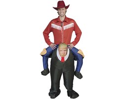 Funny Fashion Opblaasbaar kostuum - Trump pak voor Carnaval & Feestjes