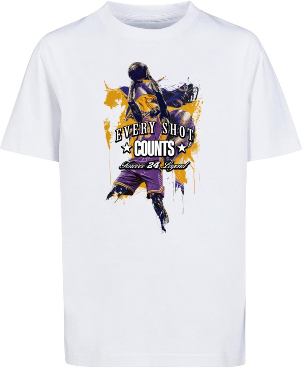 Mister Tee Every Shot Counts Kinder Tshirt Kids 110/116 Wit