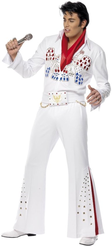 Vegaoo Elvis Presley™ Kostuum voor mannen - Wit pak - One size