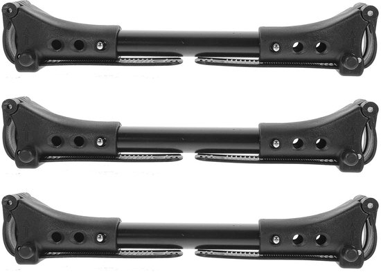 Pakket van 3 universele kinderwagenconnectoren – Zwart