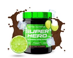 Scitec Nutrition ® - Superhero Pre-Workout (285 gram - Cola/Lime) - Cola/Citrusvrucht - 30 doseringen - pre workout met extra caffeine - poeder - 30 stuks