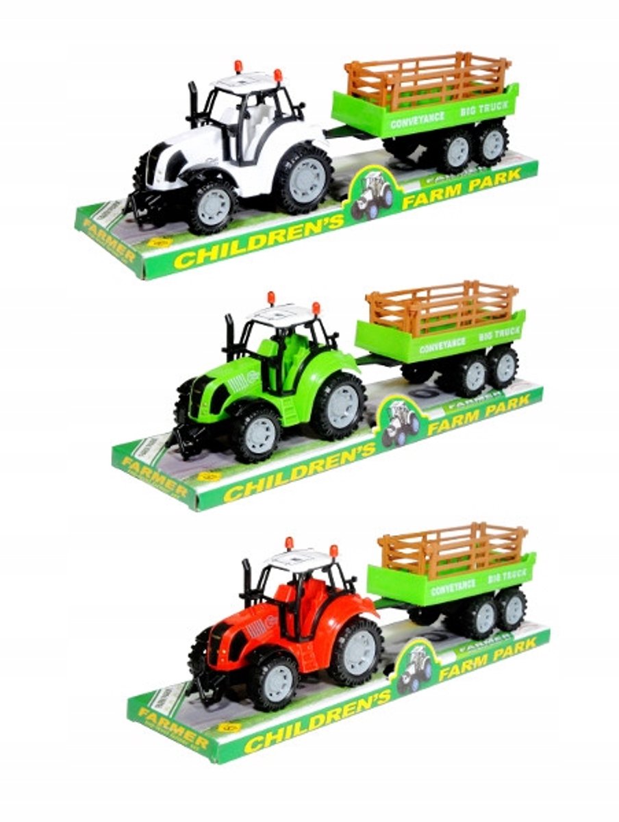 Plastic Traktor met Aanhanger - Speelgoed voor Kinderen vanaf 3 Jaar