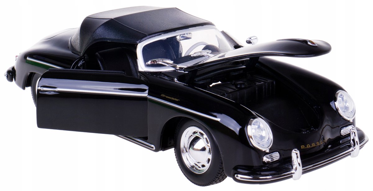 Welly Porsche 356A Modelauto Metaal 1:24 Klassiek Zwart