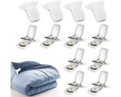 Dekbedclips - 12 Stuks - 3.5*4*1.7cm - Stevige Dekbedclips - Stevige Dekbed Klemmen - Dekbedovertrek Clips - Deken Clips - Voorkom dat beddengoedaccessoires verschuiven - Snelle installatie - Hoogwaardig metaalmateriaal - herbruikbaar