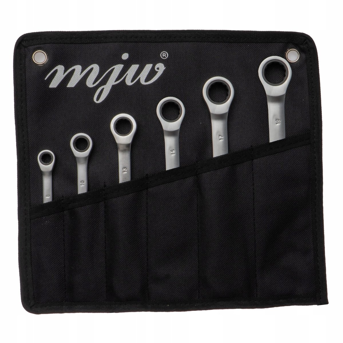 MJW Ringsleutelset met Ratel 6 Sleutels 8-19 mm