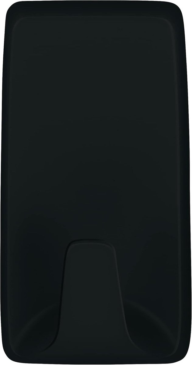 Famanu - Zelfklevende wandhaken, 3 stuks, vierkant, zwart, herbruikbaar, draagkracht tot 1 kg