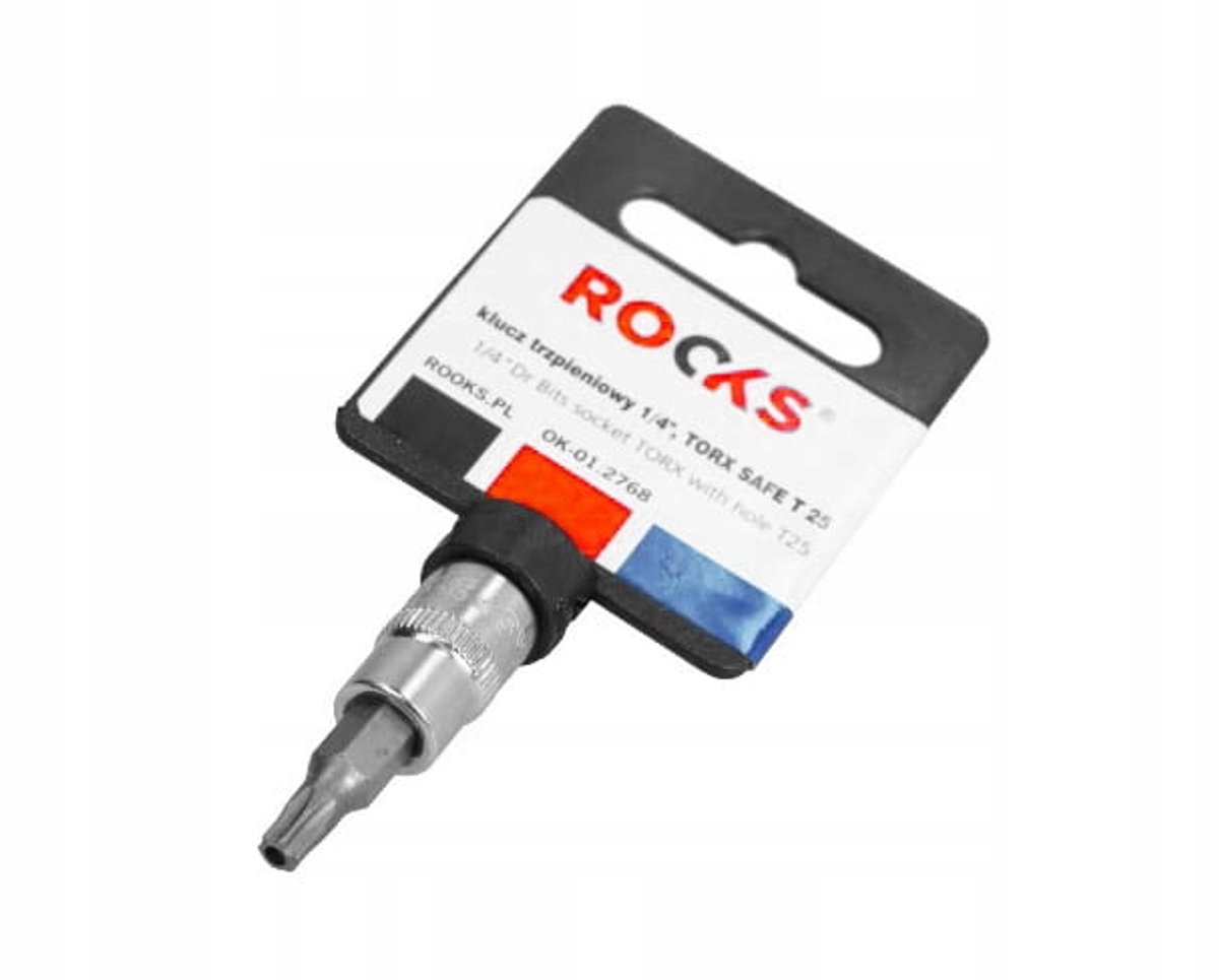 ROOKS Torx Inbussleutel 1/4" T25 SAFE - Professioneel Gereedschap