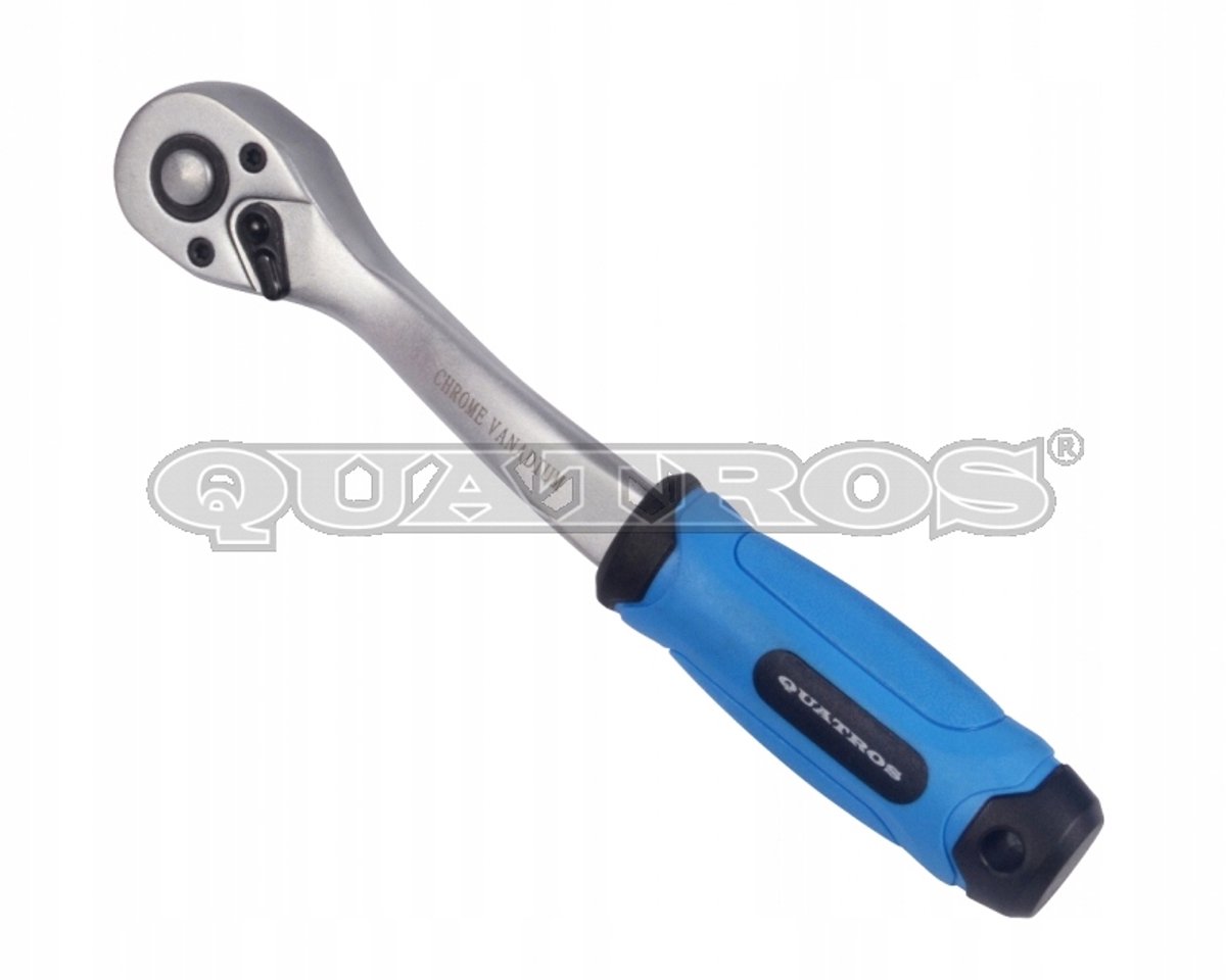 Quatros 1/4" Ratelsleutel 72 Tanden, Gekarteld