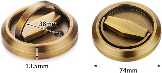 Allecto Plus - Poignée de porte encastrée en acier inoxydable pour porte de placard - Set de 2