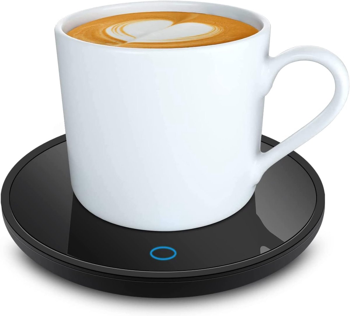 Kop Warmer - Drank Verwarmer - Dranken Warm Houden - Automatische Uitschakeling - 9 cm Diameter - Zwart