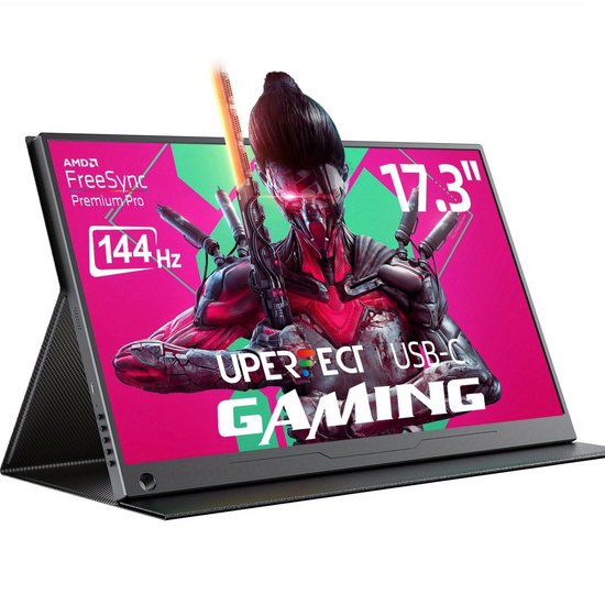 Externescherm – Draagbare Monitor – Tweede Scherm – Portable Display – USB-C Scherm – 17,3 Inch – 144Hz Verversingssnelheid – 100% Adobe RGB & 500 Nits Helderheid