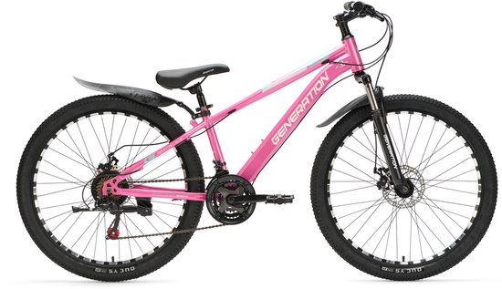 Generation M-760 Mountainbike 26 inch – Roze met spatborden