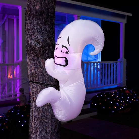 GlobaLink Opblaasbare Halloween Ghost – 3,6 M, Met Knipperende LED-ogen & Eng Geluid, Voor Binnen En Buiten