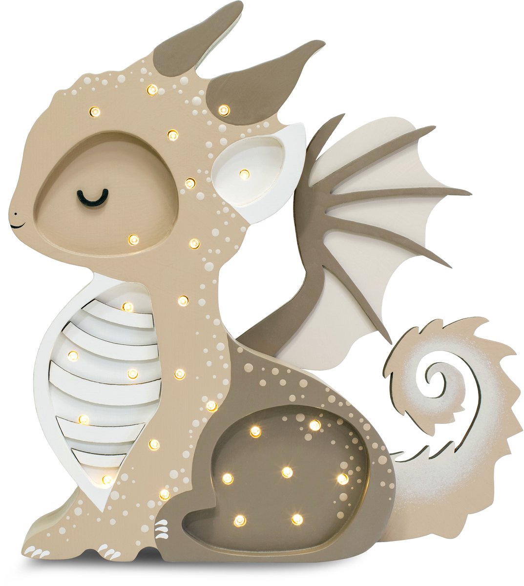 Little Lights Baby Dragon Lamp -Tiramisu Brown kinderkamer lamp