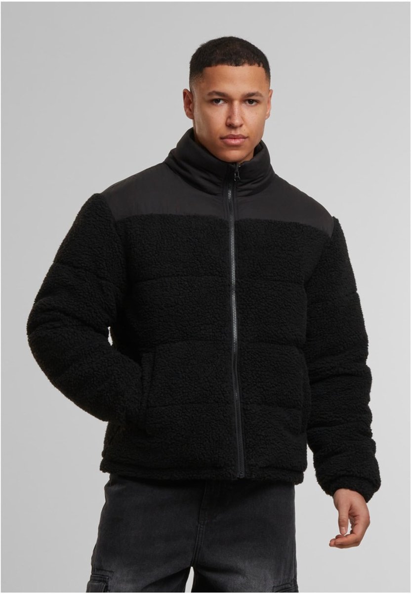 Urban Classics Fabric Mix Teddy Gewatteerd jack L Zwart