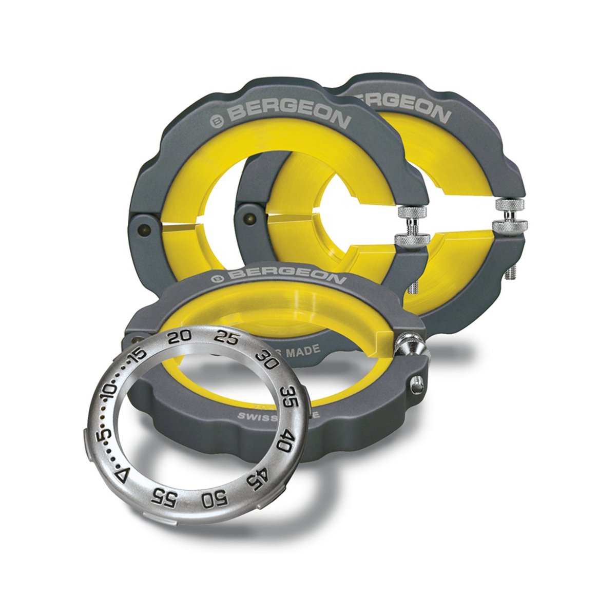 BERGEON 7052 Bezel Remover Assortiment - 6 stuks - Voor een zachte, ergonomische bezelverwijdering - Ring van synthetisch materiaal - Speciaal gereedschap voor horlogemakers - 234174