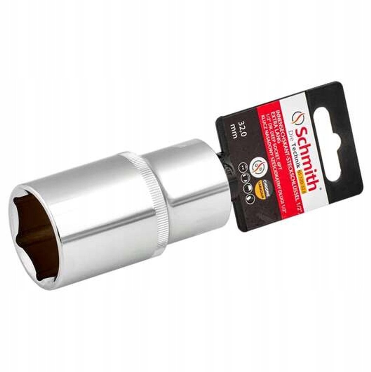 Schmith Lange Dop 1/2" 16mm - Hoge Kwaliteit Chroom-Vanadium Staal