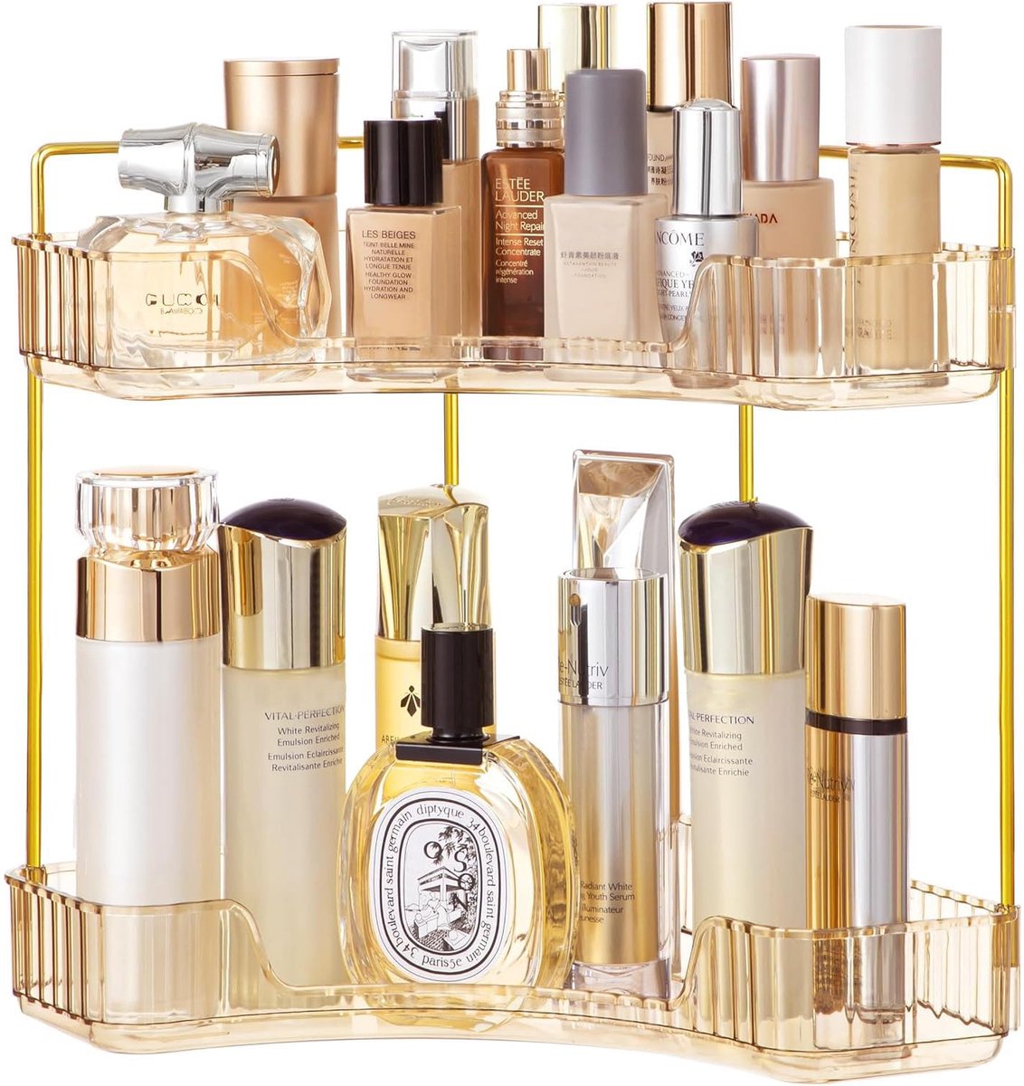 Unyqoos® Praktische en stijlvolle hoekopberger voor cosmetica en meer in huis