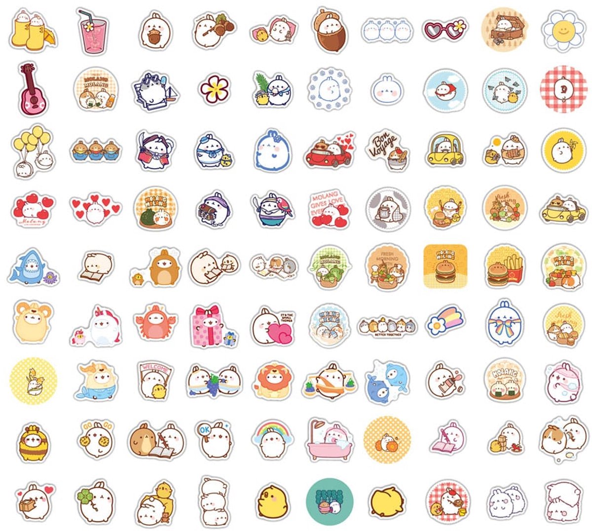 Sakami Merchandise Molang Sticker Pack Sweet Moments Patches & Stickers