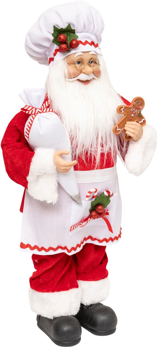Fééric Lights and Christmas Beeld Bakker Kerstman - 24x10x45cm - Rood